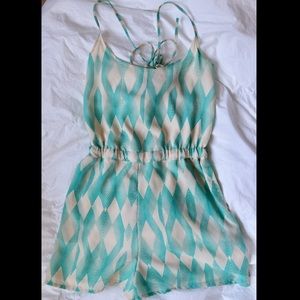 Light blue pattered Roxy romper